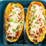 Meatball Stuffed Spaghetti Squash